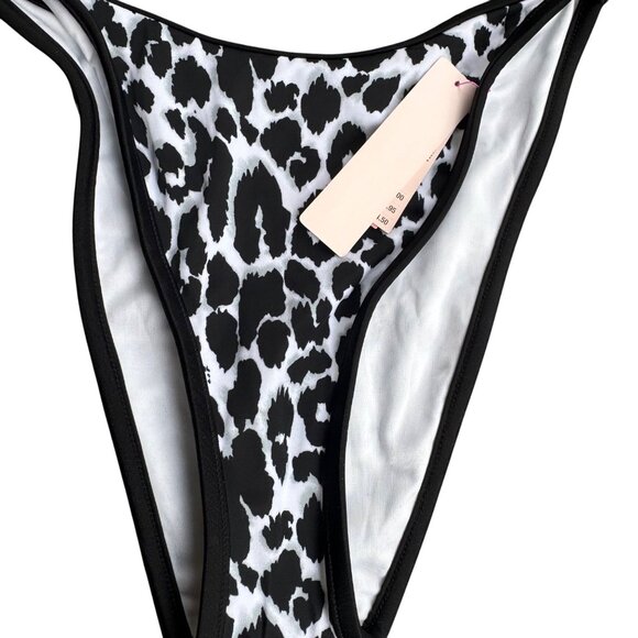 MWT Victorias Secret Leopard Print Bikini Bottom M Stretch Nylon Women's Swimwea - Picture 3 of 4